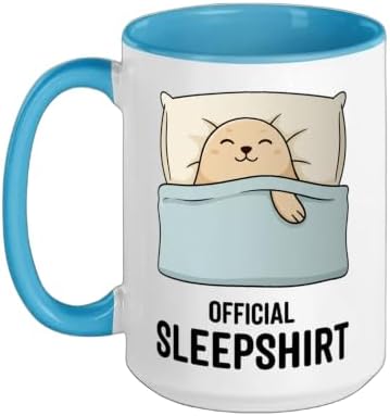 Official Sleepshirt Cute Seal Sleeping Kids Pajama Design Ceramic Mug
