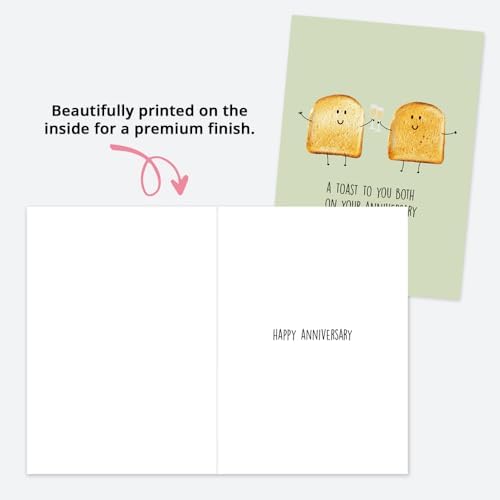 Dotty about Paper Funny Anniversary Card for Couple – “A Toast To You