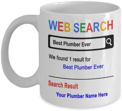 SpreadPassion Personalized Mug, Best Plumber Ever, Gift for Plumber