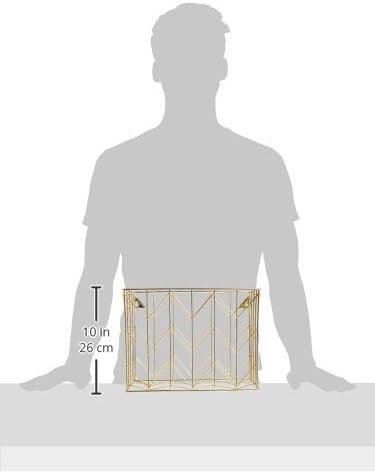 U Brands Hanging File Desk Organizer, Wire Metal, Gold Finish, 8.5" x