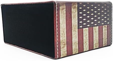Pen Holder, Rectangle Vintage Pencil Holder with 2 Compartments, PU