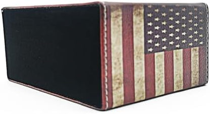 Pen Holder, Rectangle Vintage Pencil Holder with 2 Compartments, PU
