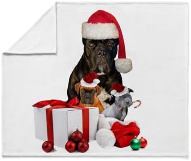 CafePress Christmas Cane Corso Throw Blanket Super Soft Fleece Plush