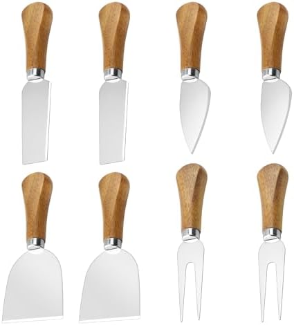 8 Pcs Cheese Knife Set, Cute Cheese Knives for Charcuterie Board