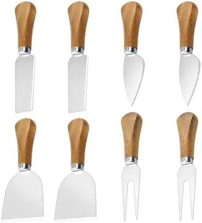 8 Pcs Cheese Knife Set, Cute Cheese Knives for Charcuterie Board