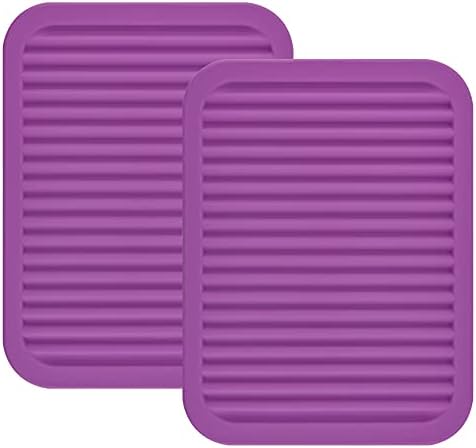 Purple Silicone Trivets Mats for Hot Dishes and Hot Pots, Hot Pads for
