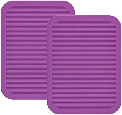 Purple Silicone Trivets Mats for Hot Dishes and Hot Pots, Hot Pads for