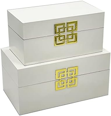 Galt International Large & Small Decorative Storage Box w/Hinged Lid