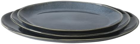 Gibson Elite Sandy Pines 3 Piece Oval Platter Set, 15.7”, 13.75” & 12”