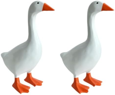 Vaveren 2PCS Goose Key Holders, Resin Goose Statue for Key Hanger