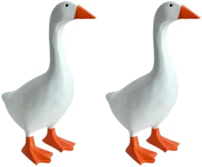 Vaveren 2PCS Goose Key Holders, Resin Goose Statue for Key Hanger