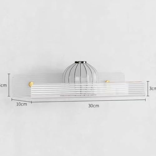 NUOBESTY Acrylic Floating Wall Shelf for Books Keys and Modern Home