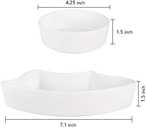 yarlung 11 Inch Ceramic Divided Serving Dishes with Bamboo Platter