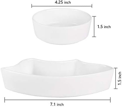yarlung 11 Inch Ceramic Divided Serving Dishes with Bamboo Platter