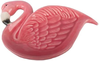 Servette Home Ceramic Trinket Tray Serving Dish-Flamingo