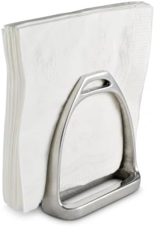Arthur Court Equestrian Stirrup Napkin Holder - Durable Aluminum