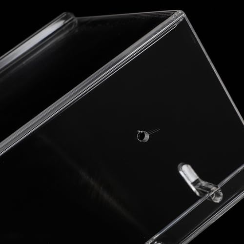 Tofficu Acrylic Wall Shelf with Hooks Narrow Floating Display Rack