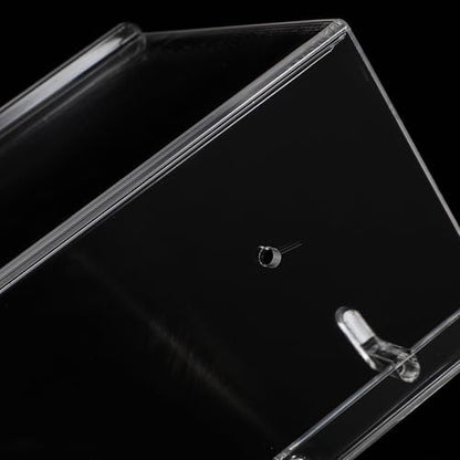 Tofficu Acrylic Wall Shelf with Hooks Narrow Floating Display Rack