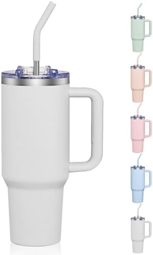 COKTIK 40 oz Tumbler With Handle and Straw, Insulated Tumbler With