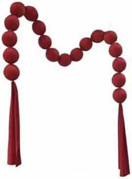 Velvet Red Balls Hanging Christmas Ornaments, Shatterproof Christmas