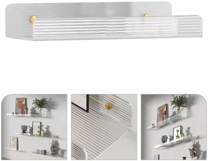 NUOBESTY Acrylic Floating Wall Shelf for Books Keys and Modern Home