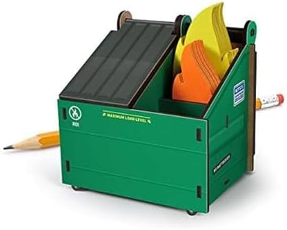 Genuine Fred The Original DESK DUMPSTER Pencil Holder with Flame Note