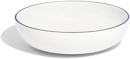 Made In Cookware - Serving Bowl - White With Navy Rim - Porcelain