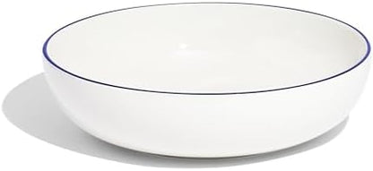 Made In Cookware - Serving Bowl - White With Navy Rim - Porcelain
