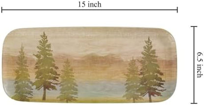 UPware at The Lake Melamine Serving Tray, 15 x 6.5 Inch Rectangular