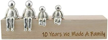 Pirantin 10th Anniversary Idea - 10 Years We Made A Family 100% Tin