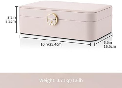 Vlando 2-Layer Jewelry Box,Valentines Day Gifts for Her Jewelry