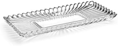 Mikasa Estate Crystal Glass Rectangular Serving Decorative Tray
