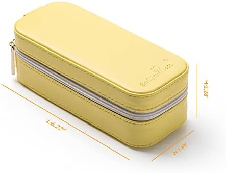 Small Travel Jewelry Organizers Box for Women with PU Leather Portable