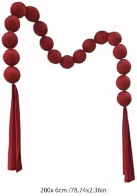 Velvet Red Balls Hanging Christmas Ornaments, Shatterproof Christmas