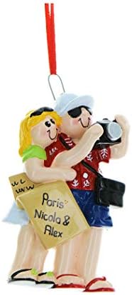Personalized Our First Christmas Ornament 2026, Travel Vacation Couple