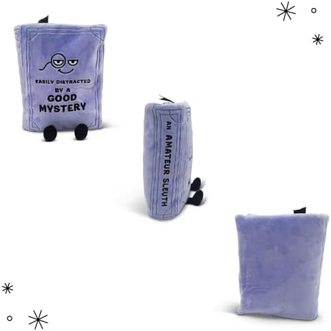 Punchkins Book Plushie - Easily Distracted by a Good Mystery, Gift for
