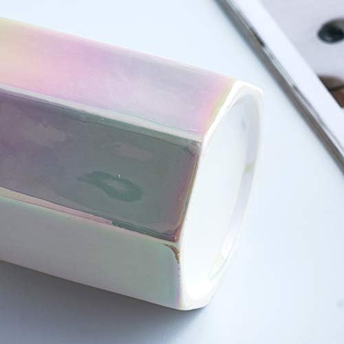 Ceramic Desk Iridescent Pen Holder Stand Cute Pencil Cup Pot Desk