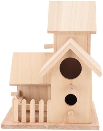 Wooden Birdhouse Charming Bird Shelter for Garden, Sturdy Cedar Wood