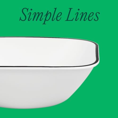 Corelle Simple Lines 6-Piece 22-Ounce Square Bowl Set