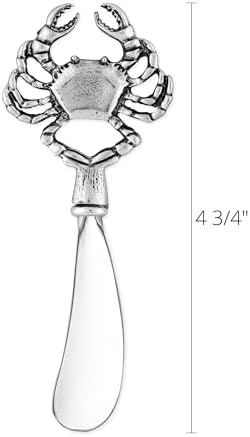 UP Crab Cheese Spreader Set, Zinc Alloy Butter Spreaders with
