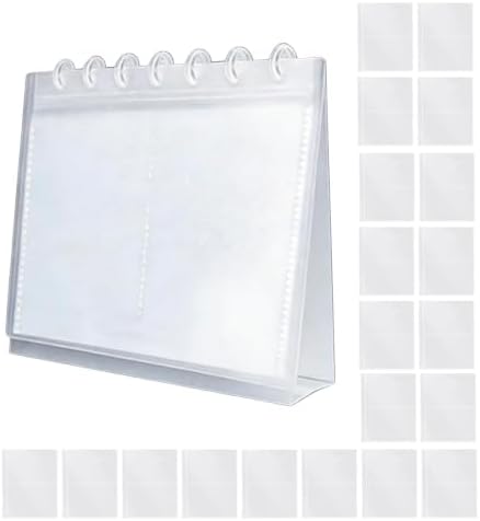 Vertical Desk Calendar Photo Album with 20 Refill Pages for Organizing