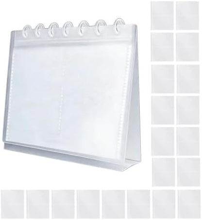 Vertical Desk Calendar Photo Album with 20 Refill Pages for Organizing