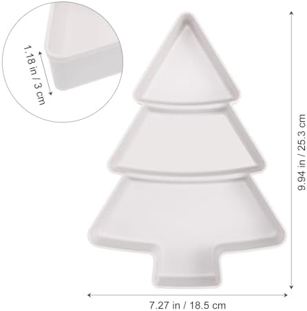 Operitacx 2pcs Christmas Tree Trays Plastic, Christmas Appetizer