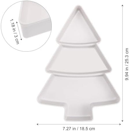 Operitacx 2pcs Christmas Tree Trays Plastic, Christmas Appetizer