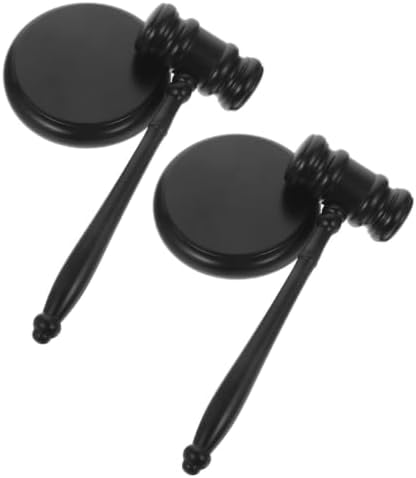 Wooden Judge Gavel Set with Sound Block for Courtroom Meetings and