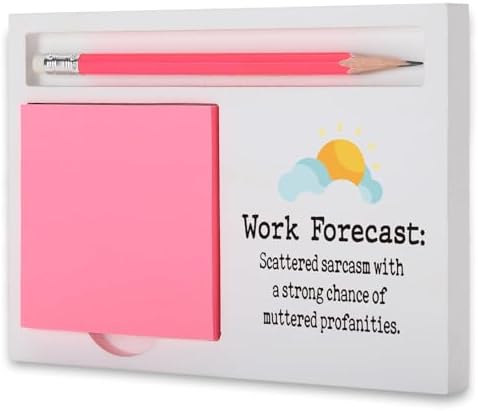 Funny Work Forecast Desk Sign Office Humor Plaque Coworker Boss Decor
