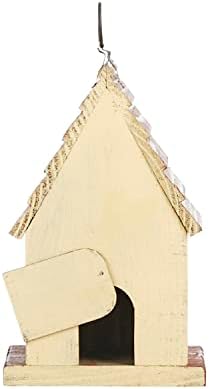 Glitzhome Hanging Bird House for Outdoors, 9" H Hand Painted Wooden