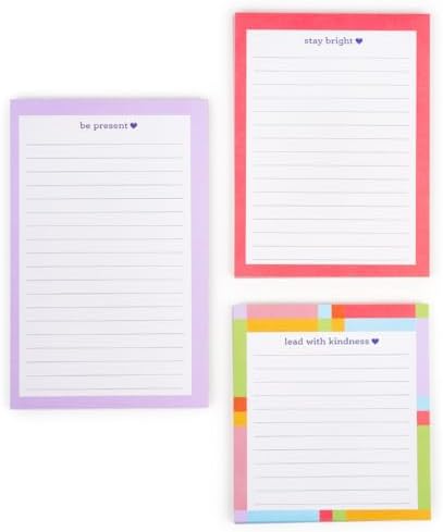 VOTUM Lined Notepad Set for Teachers, 3 Tiered Writing Pads with