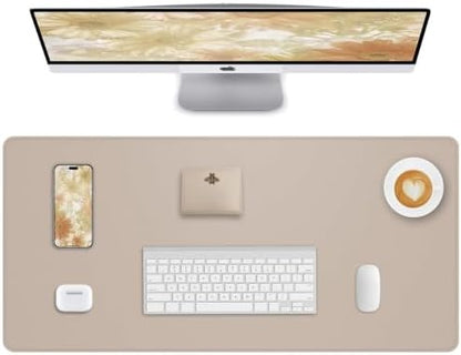AFIING Desk Pad Protector 23.6" x 13.7" - Non-Slip Waterproof PU