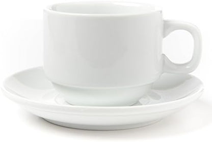 Huji Stack-able Porcelain 4 Ounces Espresso Turkish Coffee Cups and